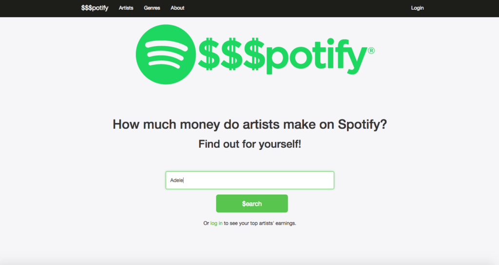 how much money does an artist make from spotify